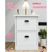 Enfa Store Gloin Gizli Bölmeli Komodin,mdf,kurulu Gönderilir,montaj Gerekmez,komidin,mdf Komodin,komodin - Beyaz