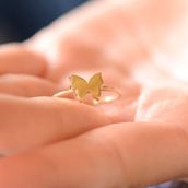 Engin Gold 14 Ayar Altın Kelebek Figürlü Altın Yüzük