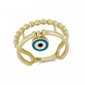 Engin Gold 14 Ayar Altın Nazar Boncuklu Yüzük