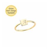 Engin Gold 14 Ayar Altın Sade Geometrik Yüzük