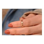 Engin Gold 14K Altın Kalp Ritmi Eklem Yüzük