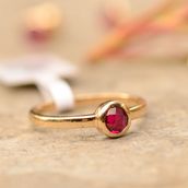 Engin Gold 14K Altın Renkli Taşlı Yüzük