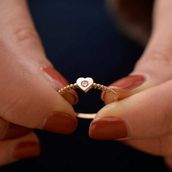 Engin Gold 14K Kalp Figürlü Altın Yüzük