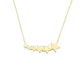 Engin Kuyumculuk 14 Ayar Altın Altı Yıldızlı Şans Kolye