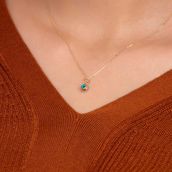 Engin Kuyumculuk 14 Ayar Altın Gözlü Kolye