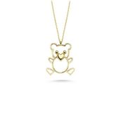 Engin Kuyumculuk 14 Ayar Altın Kalpli Ayıcık Kolye