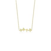Engin Kuyumculuk 14 Ayar Altın Şans Kelebekleri Kolye