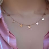 Engin Kuyumculuk 14 Ayar Rose Altın Pullu Kolye