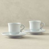 English Home Elite Seramik 4 Parça 2 Kişilik 90 ML Gri Kahve Fincan Takımı