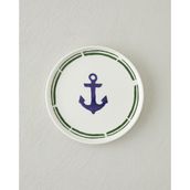 English Home Marine Anchor Seramik Pasta Tabağı 16 cm Lacivert – Yeşil - Renk - Beyaz