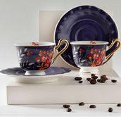 English Home Miranda New Bone China 4 Parça 2 Kişilik 90 ML Lacivert Kahve Fincan Takımı