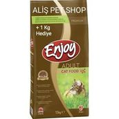 Enjoy Tavuklu Çok Renkli 15 + 1 kg Yetişkin Kedi Maması