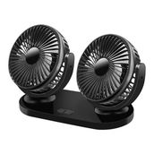 Enraco Çift Başlıklı Araç Fanı Oto Fan Vantilatör 12V/24V (Usb ile Çalışır)