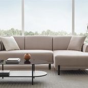 Enza Home 14001 Terra Yataklı Sağ Kadife Dokulu Kemik Köşe Takımı