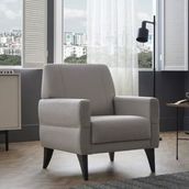 Enza Home Astera 13108 Açık Gri Keten Dokulu Berjer