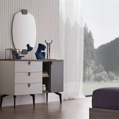 Enza Home Cordell 120x85 cm Beyaz Gri ve Ceviz Şifonyer