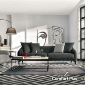 Enza Home Maison Koltuk Takımı, Şönil, 12401 Siyah