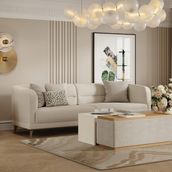 Enza Home Marsana Koltuk Takımı - Krem