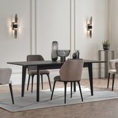 Enza Home Riga Modern Yemek Odası Takımı - Siyah - Renkli