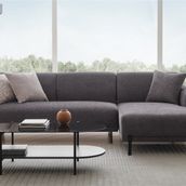 Enza Home Terra Yataklı - Sağ, Keten Dokulu, 16004 Antrasit Köşe Takımı