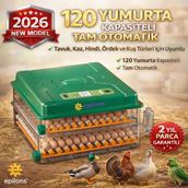 Epilons Ep120 Yumurta Kapasiteli Tam Otomatik Kuluçka Makinesi - Yeni Nesil Harici Suluklu, Dijital Nem Ve Sıcaklık Göstergeli FRTKGTepo100128