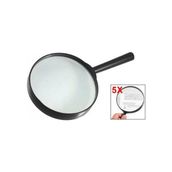 Epilons Nikula-Plastik Siyah Yuvarlak Kolu 100MM Dia Büyüteç 5x Büyüteç