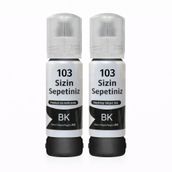 Epson 103 L3111/L3150/L3151/L5190 Uyumlu 2'Li Siyah Mürekkep