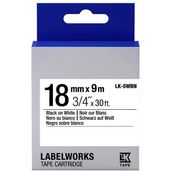 Epson C53S655006 LK-5WBN 18 mm Siyah Beyaz Muadil Standart Etiket Kartuşu