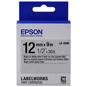 Epson LK-4TBN Cleart Siyah Üzeri Beyaz 12 mm 9 m Etiket