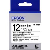 Epson LK-4YBW Strong Siyah Üzeri Beyaz 12 mm 9 m Etiket
