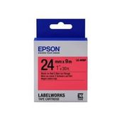 Epson LK-6RBP Kırmızı Üzerine Siyah Etiket