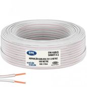 ERK Yerli Kordon 2x1.5 cm Beyaz 100 m Hoparlör Kablosu