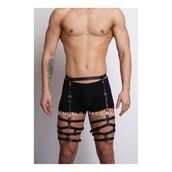 Erkek Bacak Harness, Bacak Kemer ve Bacak Aksesuar, Tarz Erkek Bacak Kemer (Siyah)