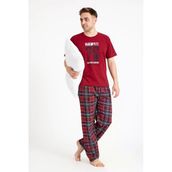 Erkek Baskılı Pijama Takımı Kısa Kollu 2170-K