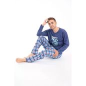 Erkek Baskılı Pijama Takımı Uzun Kollu 2170