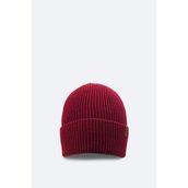 Erkek Bordo Fitilli Örgü Basic Yün Bere B009200