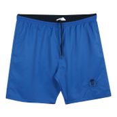 Erkek Büyük Beden 110-190 Kilo Arası İçin Uygun Micropoly Çabuk Kuruyan Kumaş Deniz Şortu (Saks Mavi, 3XL)