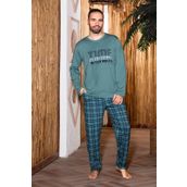 Erkek Penye Pamuk Regular Kalıp Sıfır Yaka Pijama Takımı A803123