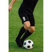Erkek Siyah Futbol Şortu Ve Çorabı Seti - Numara Baskılı Spor Kombin (9 Numara)