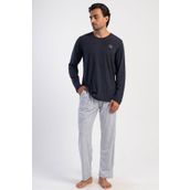 Erkek Uzun Kol Antrasit Pijama Takım C8T5N2O304