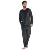 Erkek Uzun Kol Kadife Antrasit Pijama Takım C5T0N0O603 ANTRASİT M