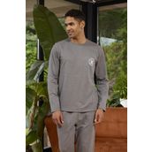 Erkek Uzun Kol O Yaka Antrasit Pijama Takımı C2T5N0O8 ANTRASİT XL