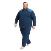 Erkek Yüksek Kalite İnterlok Penye Büyük Beden Pijama Takımı 18540
