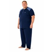Erkek Yüksek Kalite Kısa Kollu Büyük Beden Pijama Takımı 19497