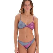 Eros 24SW85026EST Takçık Kaplı Sabit Askılı Fuşya Gri Bikini