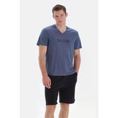 Eros 33024 Pamuklu V Yaka Kısa Kollu Erkek Pijama Takımı