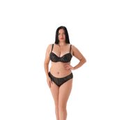 Eros Kadın Kapılı Balenlı Bikini Takımı, Siyah, 42 Beden