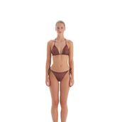 EROS Tak çık kaplı Sabit askılı 24SW85017EST Kadın Bikini Takımı, Siyah Kırmızı, 38