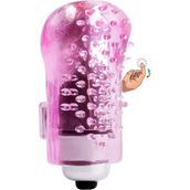 Erox Pembe Finger Tırtıklı Yumuşak Dokulu Titreşimli Parmak Vibratör