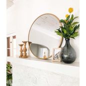 Ersan Dizayn Metal Çerçeveli Gold Yuvarlak Ayna Çap 60 cm - Altın - 60x60